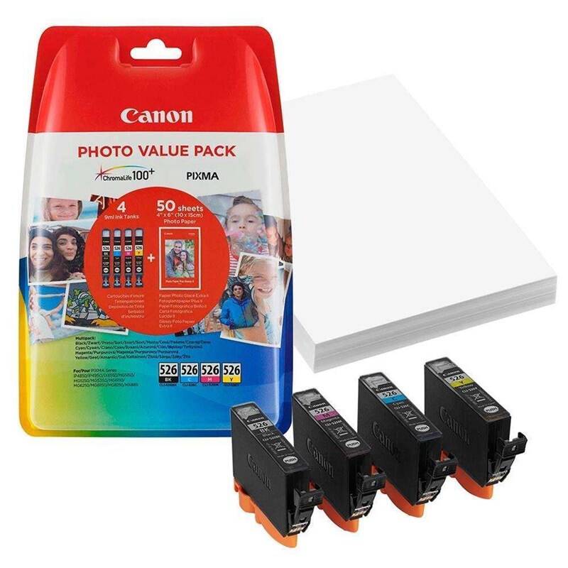 Obrázok Canon CLI-526 multipack + fotopapier PP-201 (4540B017)