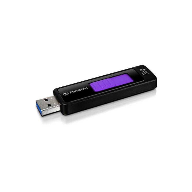 Obrázok Transcend JetFlash 760 flashdisk 32GB USB 3.0, výsuvný konektor, čierno-fialový