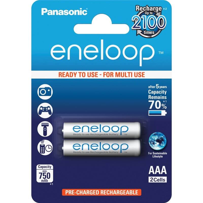 Batéria nabíjacia Panasonic Eneloop AAA, HR03, 750mAh, Ni-MH, blistr 2ks (BK-4MCCE/2BE)
