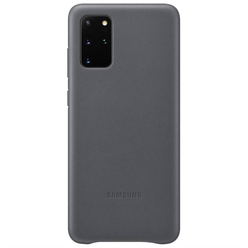 Kryt na mobil Samsung Leather Cover na Galaxy S20+ (EF-VG985LJEGEU) sivý