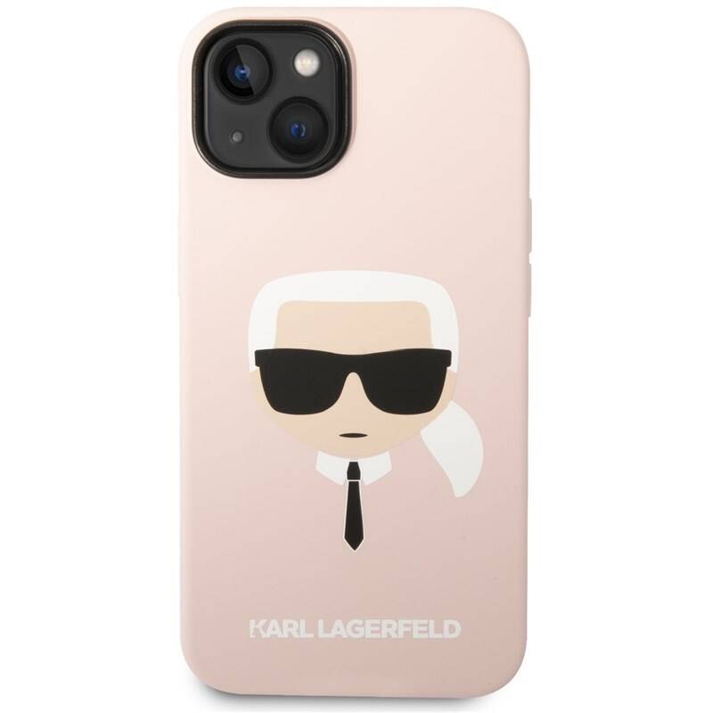 Obrázok Karl Lagerfeld MagSafe Kompatibilní Kryt Liquid Silicone Karl Head pro iPhone 14 Pink