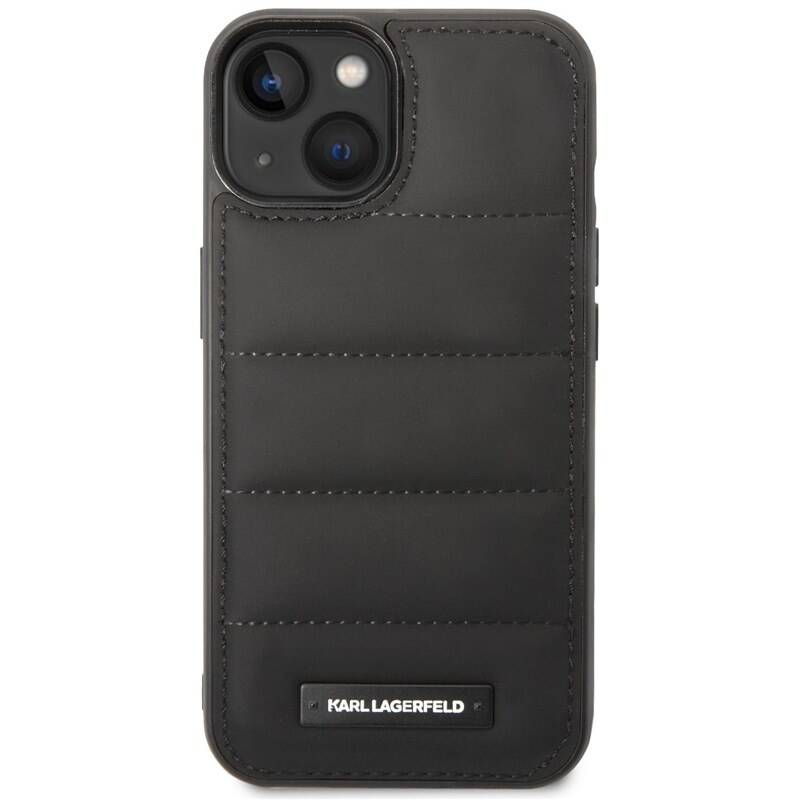 Obrázok Karl Lagerfeld Quilted Puffy Metal Logo Zadní Kryt pro iPhone 14 Plus Black