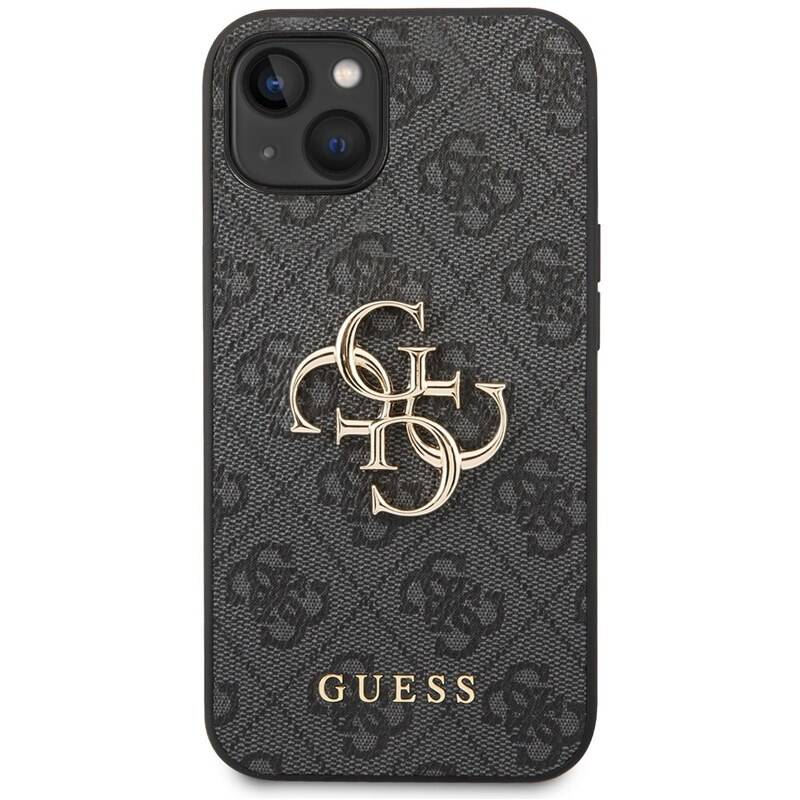 Obrázok Guess PU 4G Metal Logo Zadní Kryt pro iPhone 14 Plus Grey