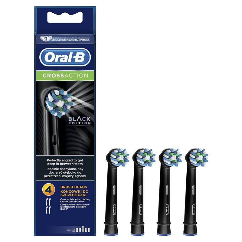 Obrázok Oral-B náhradní hlavice EB50 CrossAction Black 4ks (4210201217909)