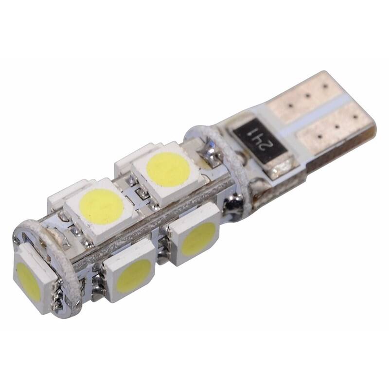 Obrázok Žárovka 9 SMD LED 12V T10 s rezistorem CAN-BUS ready bílá, COMPASS