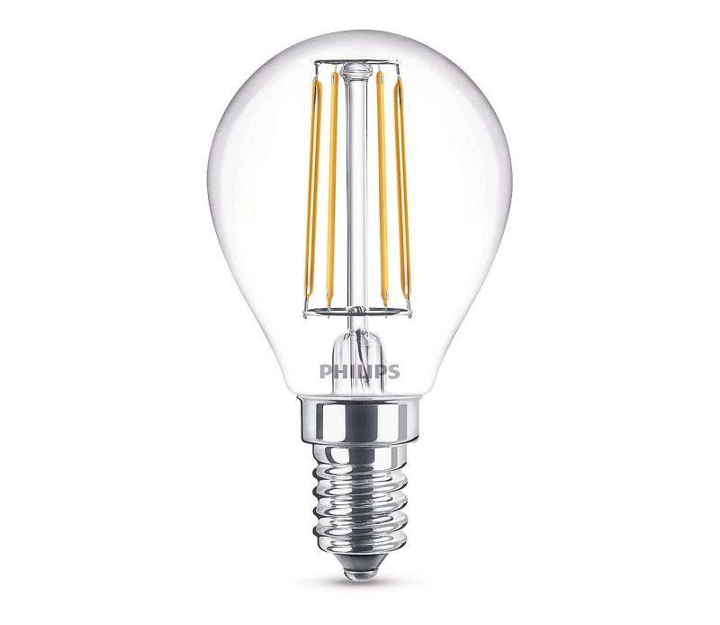 Obrázok Philips LEDClassic Filament Retro kvapka 4-40W, E14, 2700K, číra (929001258101)