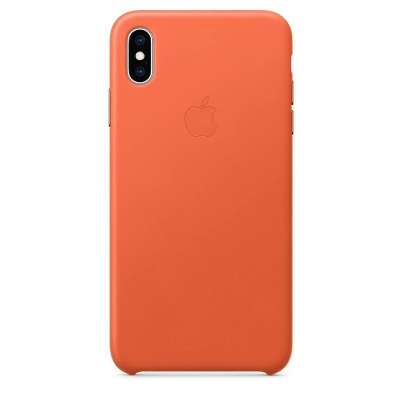 Obrázok iPhone XS Max Kožený kryt tmavo oranžový (MVFY2ZM/A)