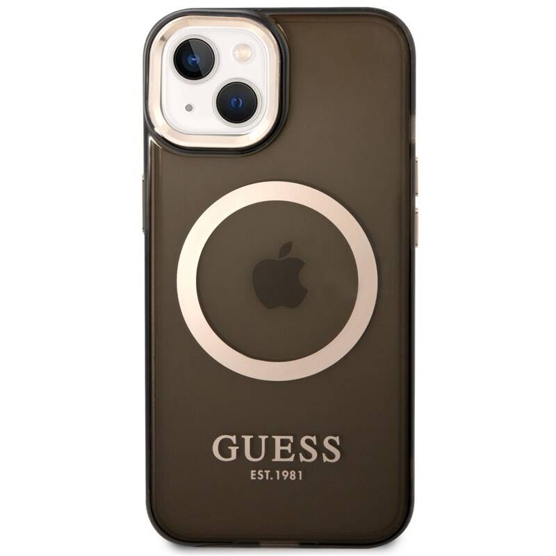 Obrázok Guess Translucent MagSafe Kompatibilní Zadní Kryt pro iPhone 14 Black