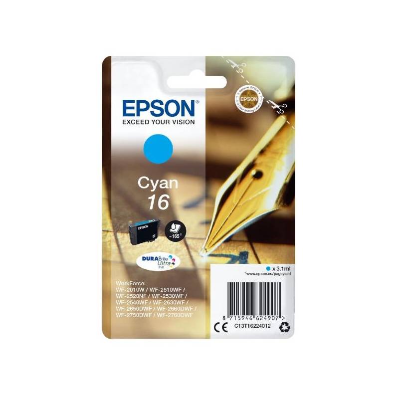 Obrázok Epson Singlepack Cyan 16 DURABrite Ultra Ink (C13T16224012)