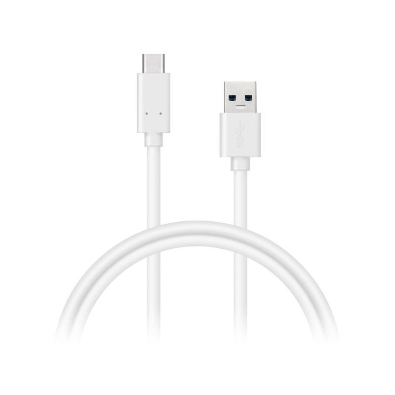 Kábel Connect IT USB/USB-C, 0,5 m (CI-1175) biely