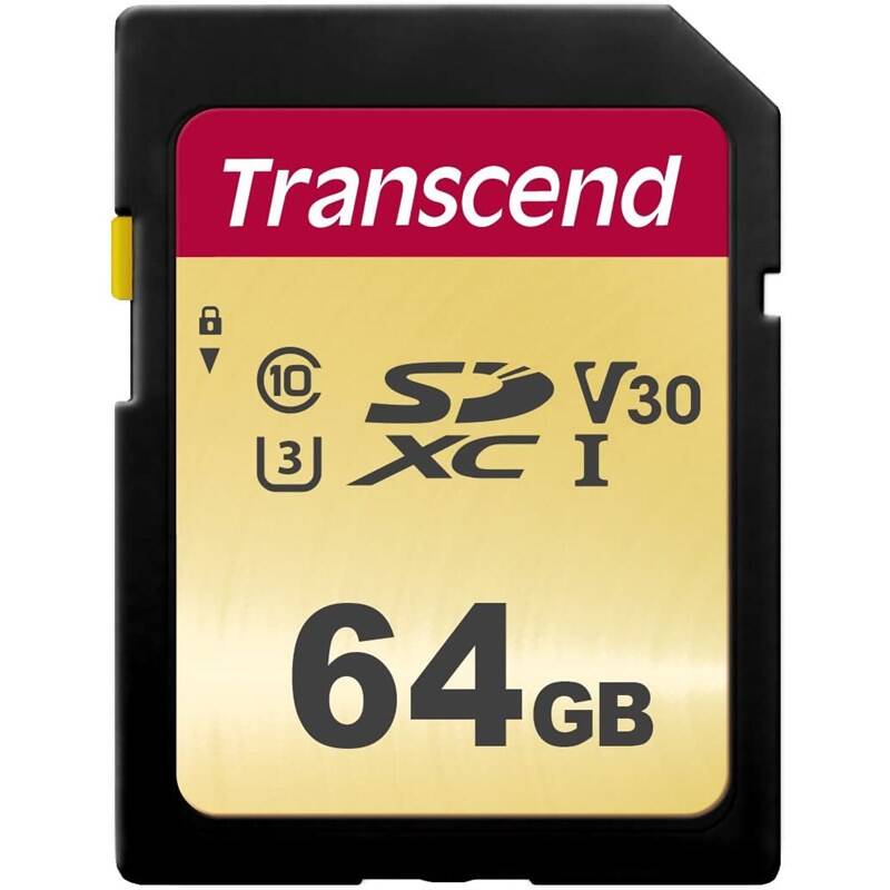 Pamäťová karta Transcend 500S SDXC 64GB UHS-I U3 (Class 10) (95R/60W) (TS64GSDC500S)