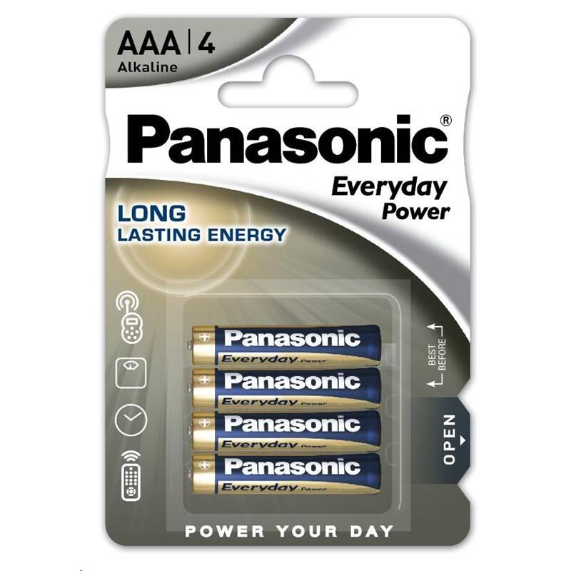 Batéria alkalická Panasonic Everyday AAA, LR03, blister 4ks (LR03EPS/4BP)