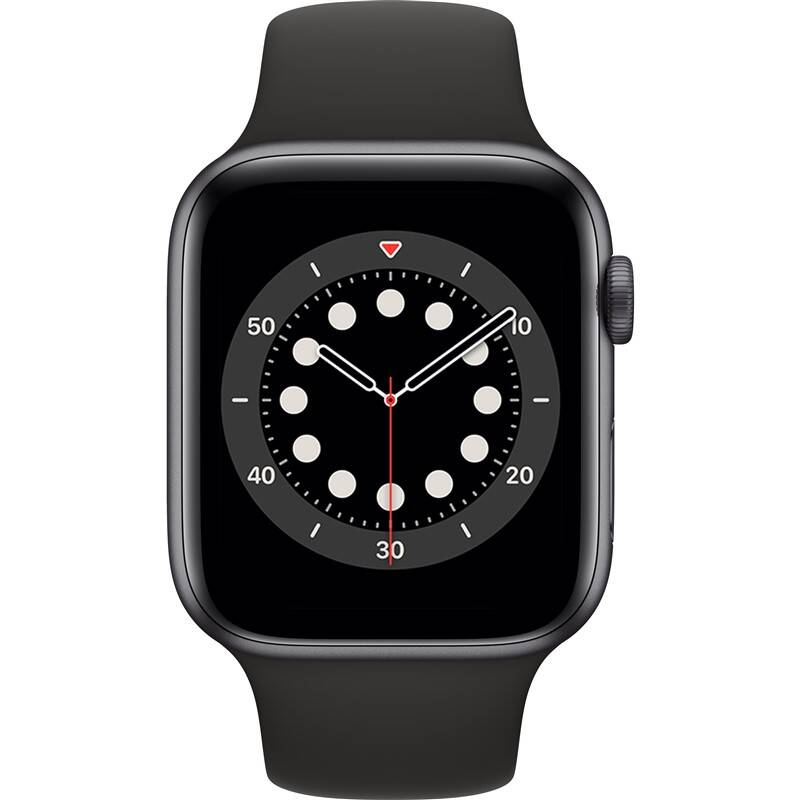 Obrázok Apple Watch Series 6 GPS 40mm pouzdro z vesmírně šedého hliníku - černý sportovní náramek (MG133VR/A)