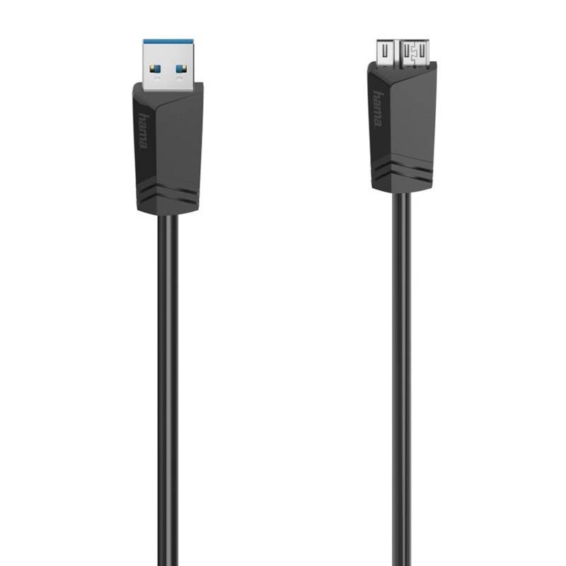 Kábel Hama USB-A / USB 3.0 micro-B, 0,75 m (200626) čierny