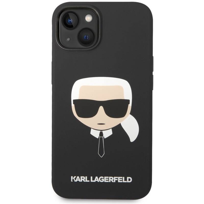 Obrázok Karl Lagerfeld MagSafe Kompatibilní Kryt Liquid Silicone Karl Head pro iPhone 14 Plus Black