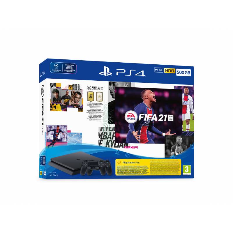 Obrázok PlayStation 4 Slim 500GB + FIFA 21 + 2× DualShock 4 (PS719831129)