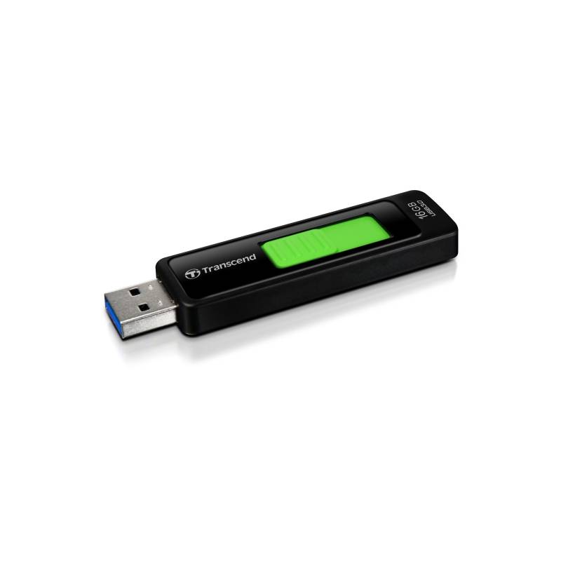 Obrázok Transcend JetFlash 760 flashdisk 16GB USB 3.0, výsuvný konektor, čierno-zelený