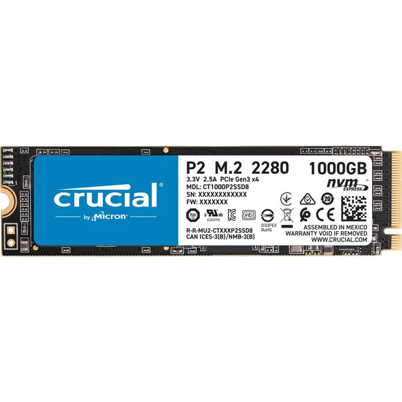 SSD Crucial P2 1TB M.2 (CT1000P2SSD8)