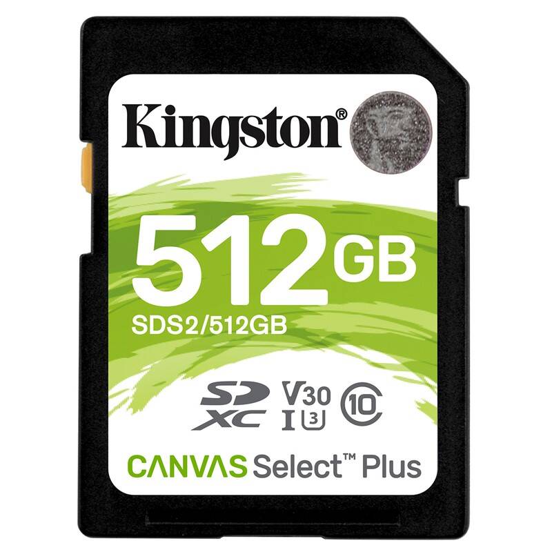 Pamäťová karta Kingston Canvas Select Plus SDXC 512GB UHS-I U3 (100R/85W) (SDS2/512GB)