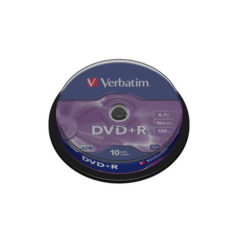 Disk Verbatim DVD+R 4,7GB, 16x, 10cake (43498)