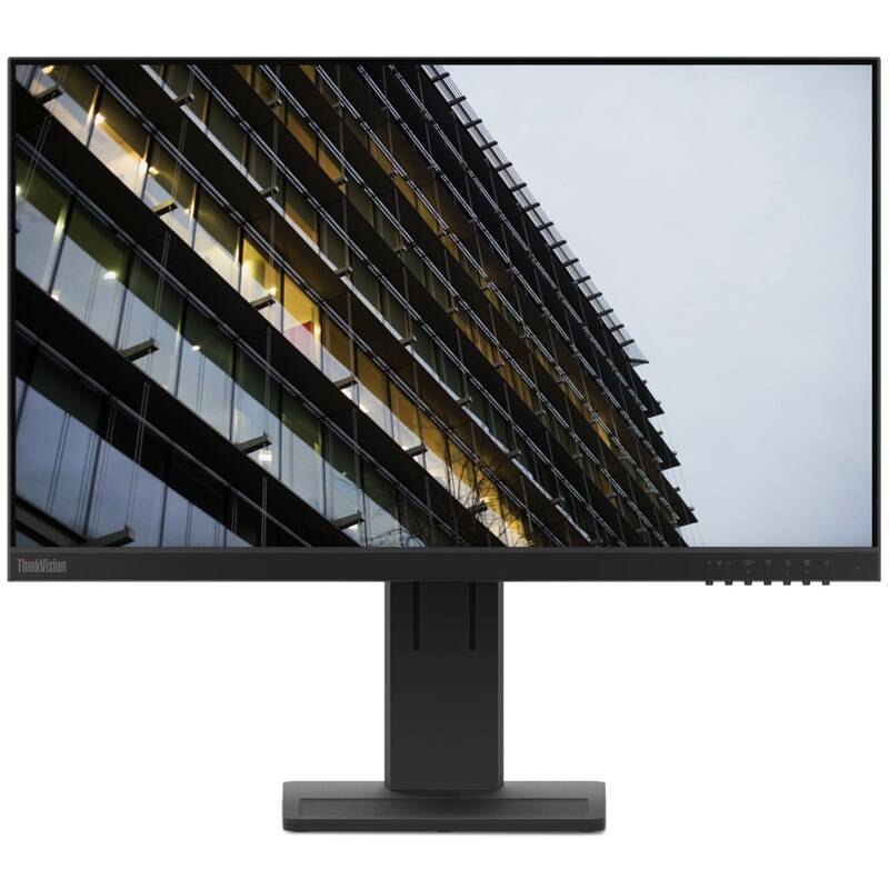 Obrázok LENOVO LCD ThinkVision E24-28,23.8” IPS,matný,16:9,1920x1080,178/178,6ms,250cd/m2,1000:1,HDMI,DP,VGA,VESA,Pivot,3Y, 62B8MAT3EU