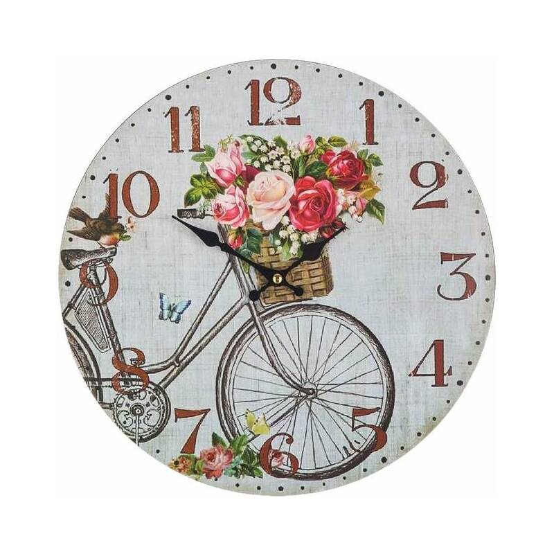 Obrázok HOME DECOR Hodiny nástěnné BICYCLE 34 cm