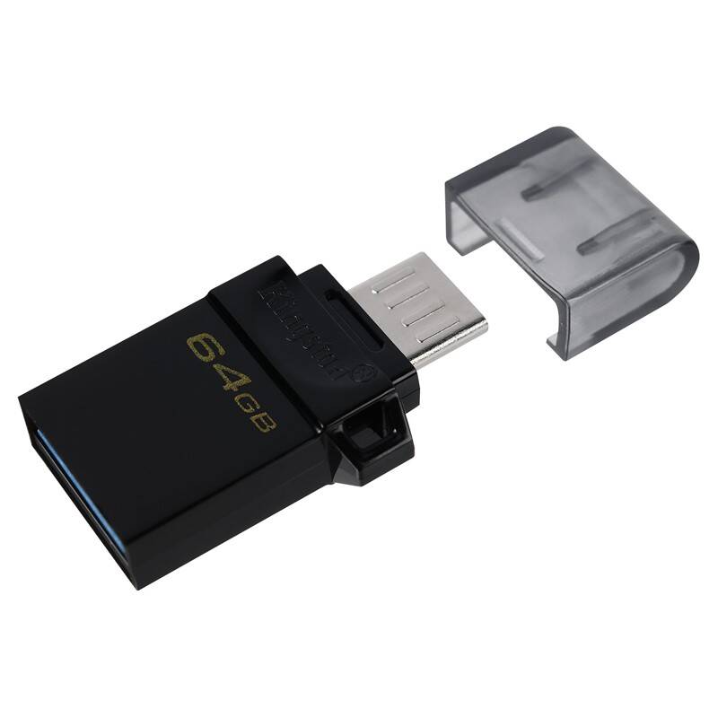 USB flashdisk Kingston DataTraveler microDuo3 Gen2 64GB (DTDUO3G2/64GB) čierny