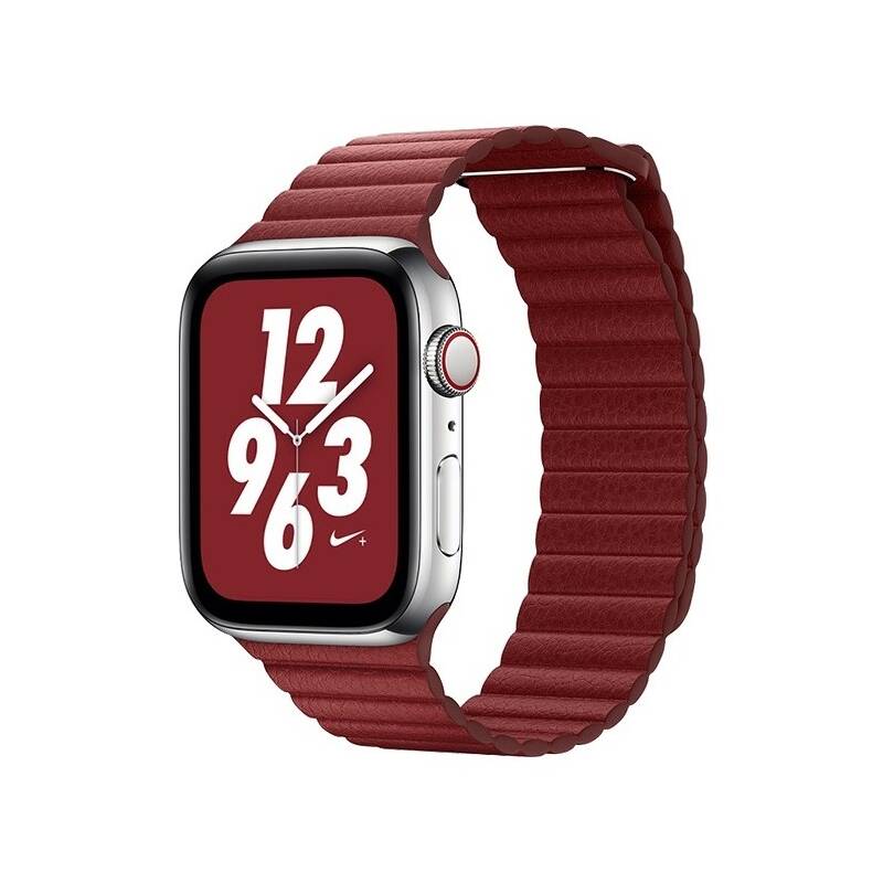 Obrázok COTEetCI kožený magnetický řemínek Loop Band pro Apple Watch 42 / 44mm červený WH5206-RD