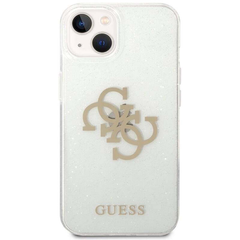 Obrázok Guess TPU Big 4G Full Glitter Zadní Kryt pro iPhone 14 Plus Transparent