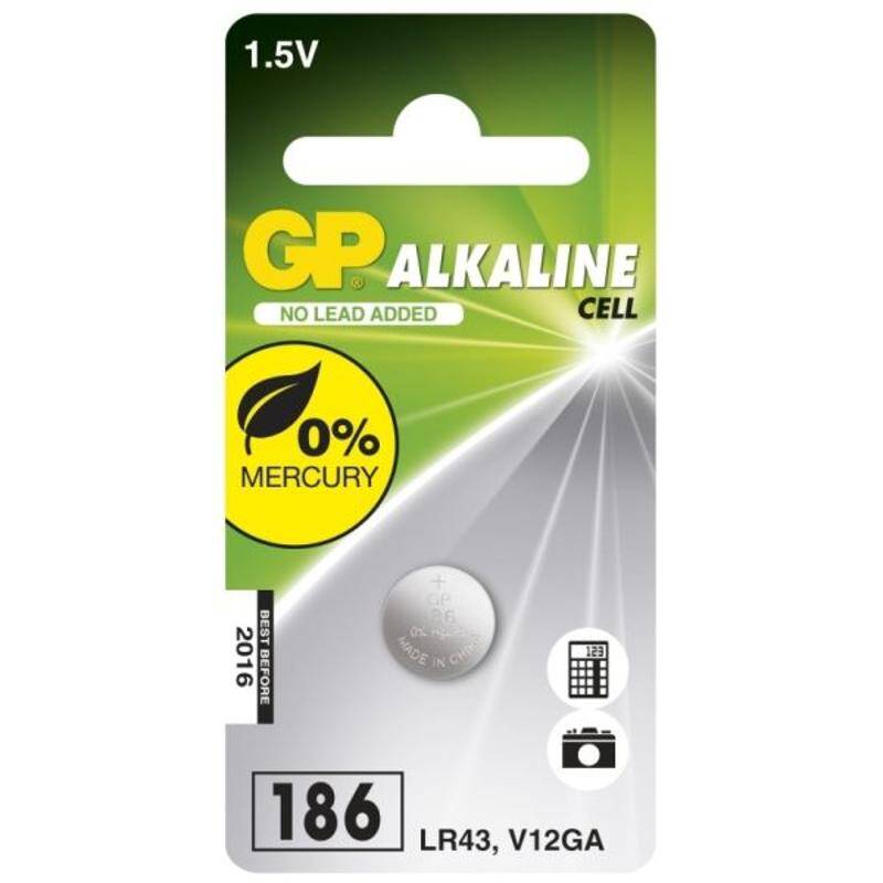 Obrázok Batéria GP alkalická gombíková LR43 (186F), blister *B13861