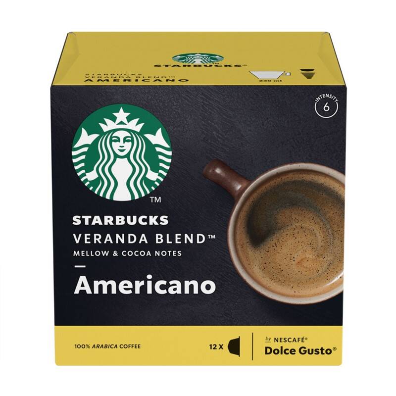 Obrázok STARBUCKS NESCAFE DOLCE GUSTO VERANDA BLEND BLONDE ROAST, 12 KAPSUL