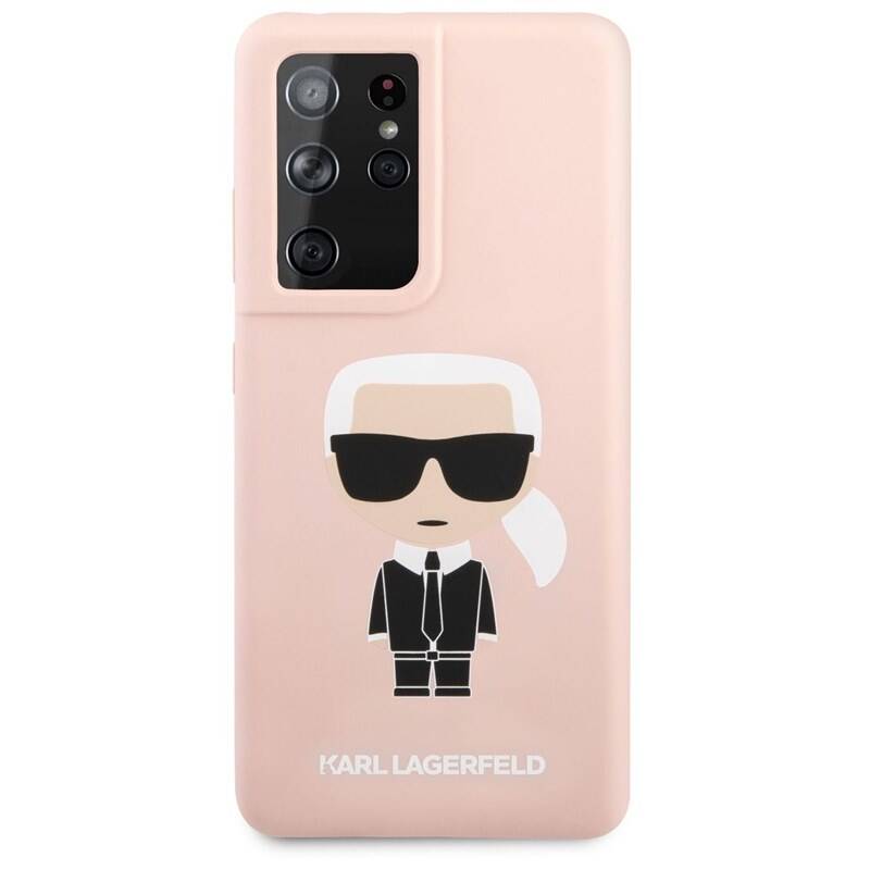 Obrázok Karl Lagerfeld Iconic Full Body Silikónový Kryt na Samsung Galaxy S21 Ultra Pink (3700740496862)