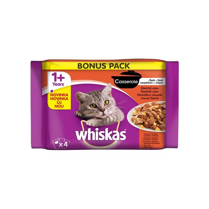 Obrázok Whiskas kapsa Casserole masové menu 4x85g