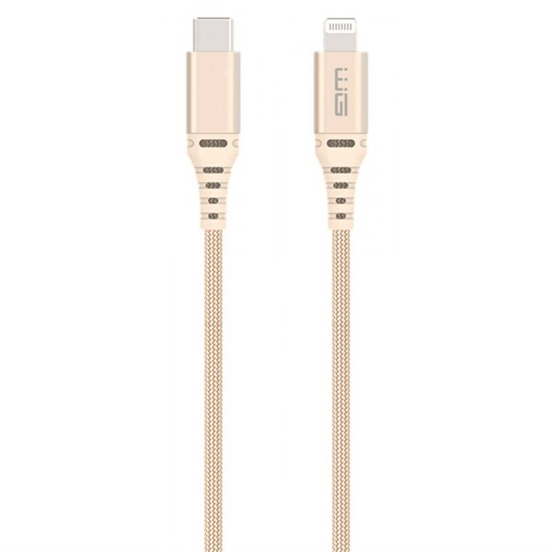 Kábel WG USB-C/Lightning, MFi, 1m (8107) zlatý