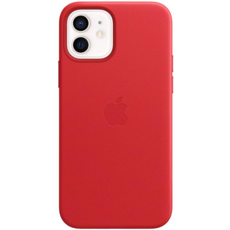 Kryt na mobil Apple Leather Case s MagSafe pre iPhone 12 a 12 Pro - (PRODUCT)RED (MHKD3ZM/A)