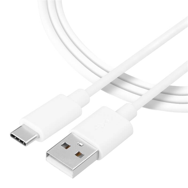Kábel Tactical Smooth Thread USB-A/USB-C, 0,3 m biely