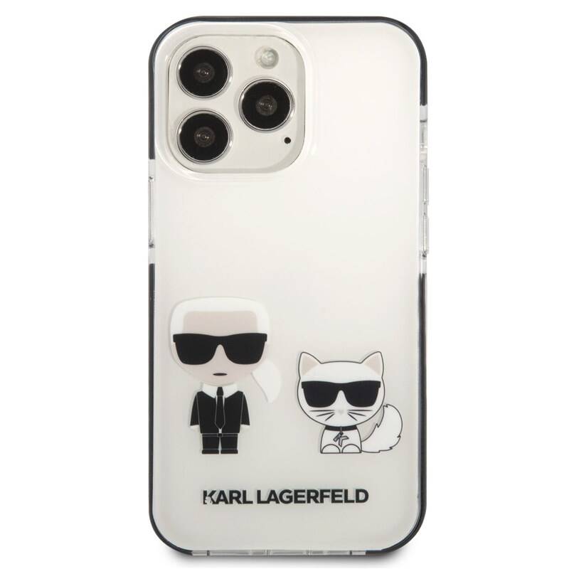 Obrázok Karl Lagerfeld TPE Karl and Choupette Kryt pro iPhone 13 Pro White