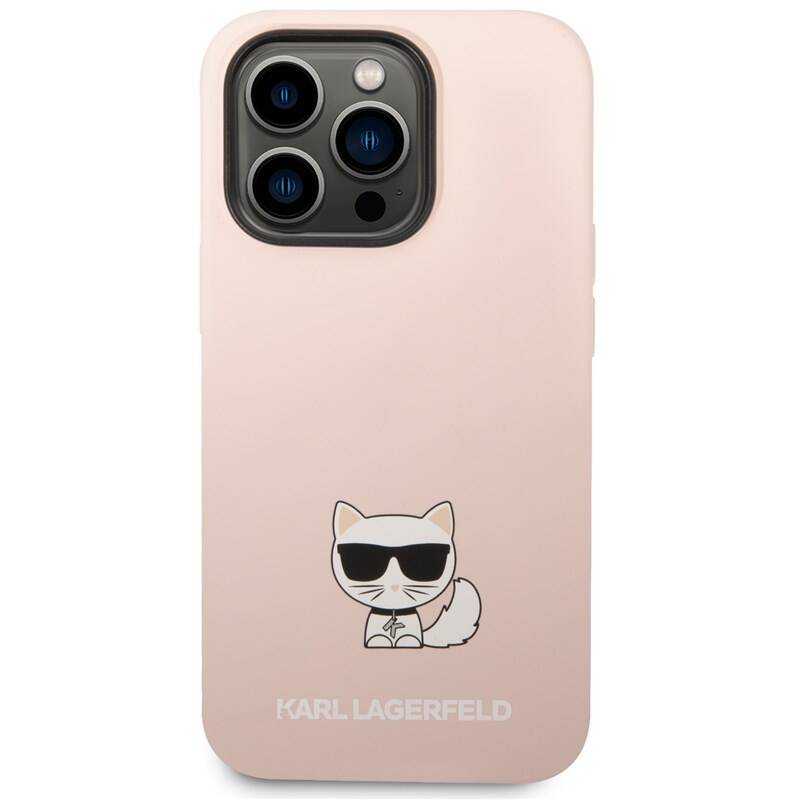 Obrázok Karl Lagerfeld Liquid Silicone Choupette Zadní Kryt pro iPhone 14 Pro Pink