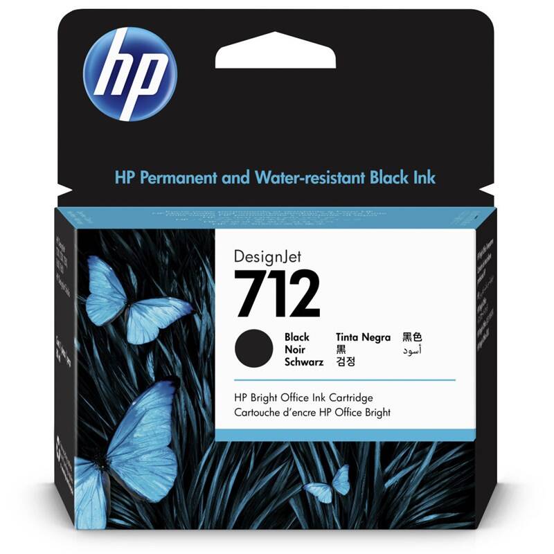 Obrázok HP 712 80-ml Black DesignJet Ink Cartridge, 3ED71A