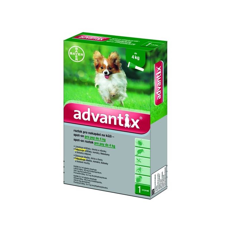 Obrázok  ADVANTIX SPOT ON DO 4kg 1x0,4 ml