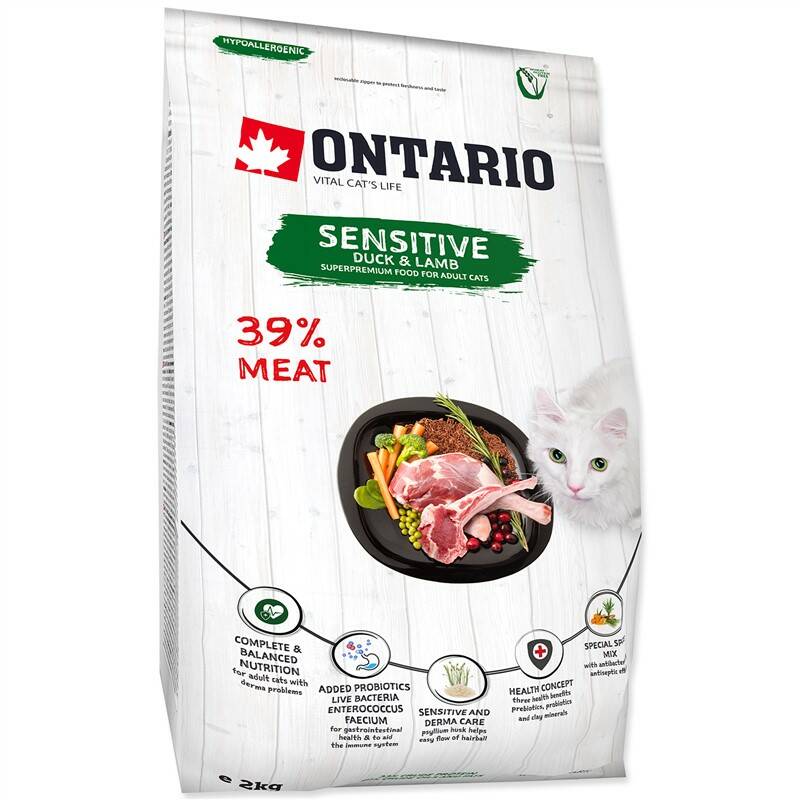 Obrázok Ontario Cat Sensitive/Derma  2kg