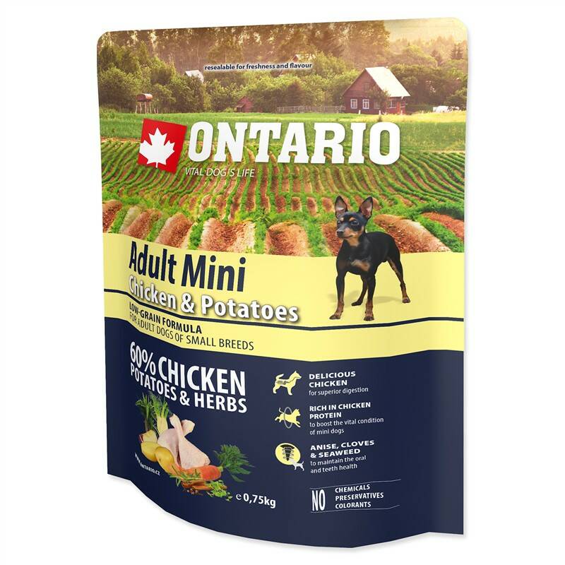 Obrázok Ontario Adult Mini Chicken & Potatoes 0,75kg