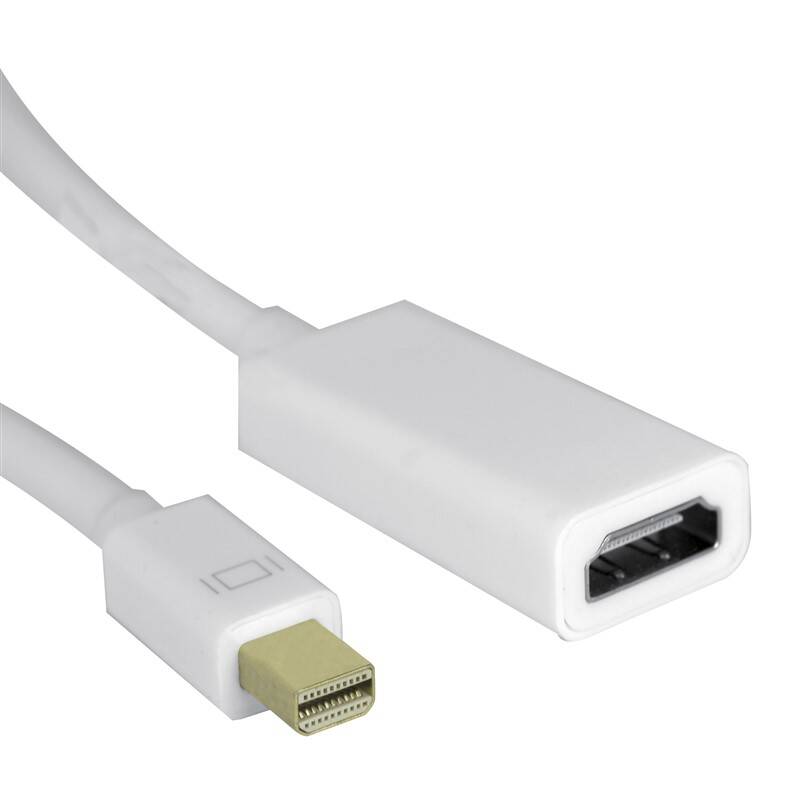 Redukcia GoGEN mini DisplayPort/HDMI, 0,2m (MDPIHDMIMF01) biela