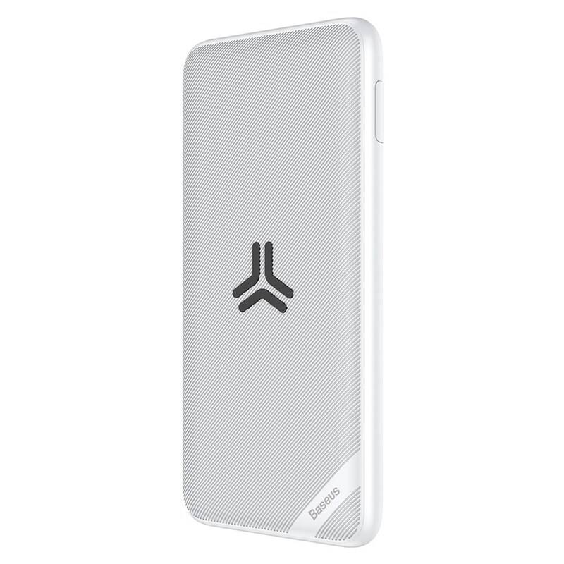 Obrázok Baseus S10 Bracket Power Bank 10000mAh, bezdrôtová nabíjačka Qi, biely (PPS10-02)