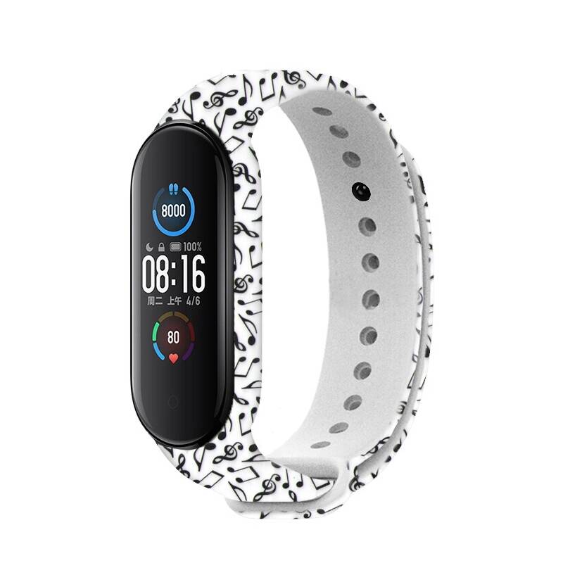 Obrázok RhinoTech na Xiaomi Mi Band 5 - motiv noty (RTACC069)