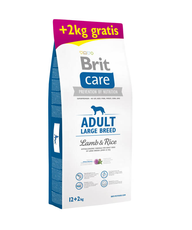 Obrázok Brit Care Adult Large Breed Lamb & Rice 12 kg + 2 kg ZDARMA