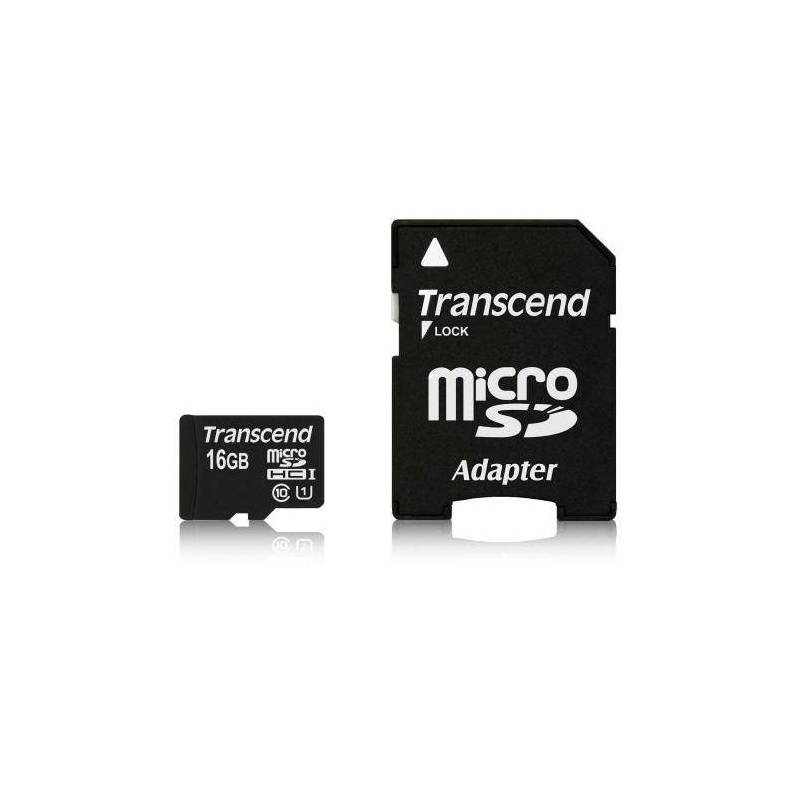 Pamäťová karta Transcend MicroSDHC Premium 16GB UHS-I U1 (45MB/s) + adapter (TS16GUSDU1)
