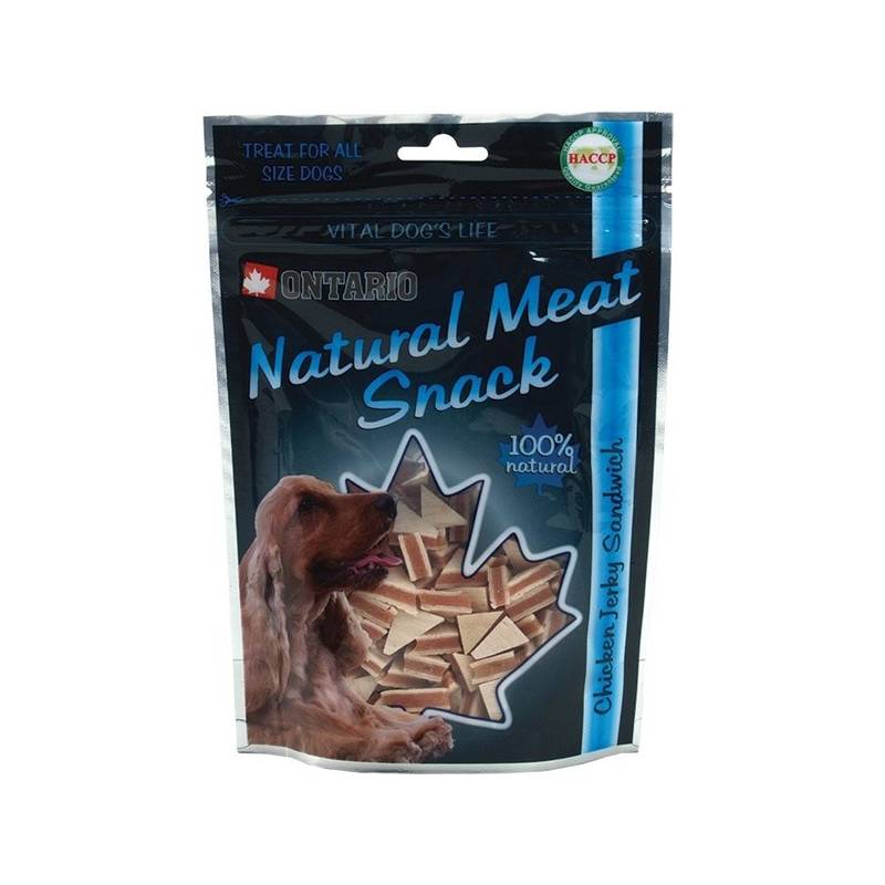 Obrázok ONTARIO DOG SNACK CHICKEN JERKY SANDWICH 70 G (214-509)