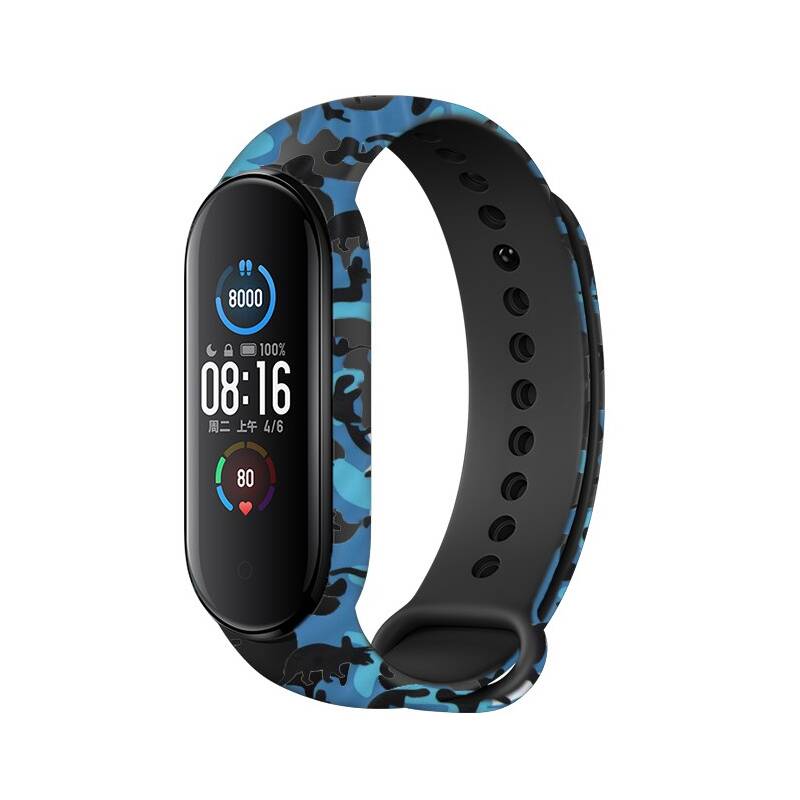 Obrázok RhinoTech na Xiaomi Mi Band 5 - maskáčová modro-černá (RTACC076)