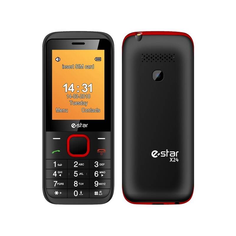 Mobilný telefón eStar X24 Dual Sim (EST000059) čierny/červený